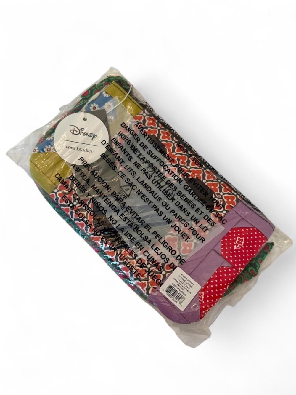 Disney Vera Bradley Mickey Mouse on Repeat Patchwork Wristlet Retired NWT - Picture 3 of 8